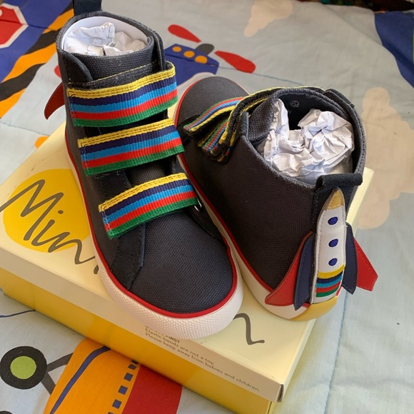 Mini Boden Space rocket high tops size 3 kids aka 32 European - Picture 3 of 12